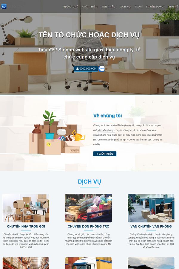 Website Giới Thiệu Dịch Vụ Cá Nhân Mẫu 04